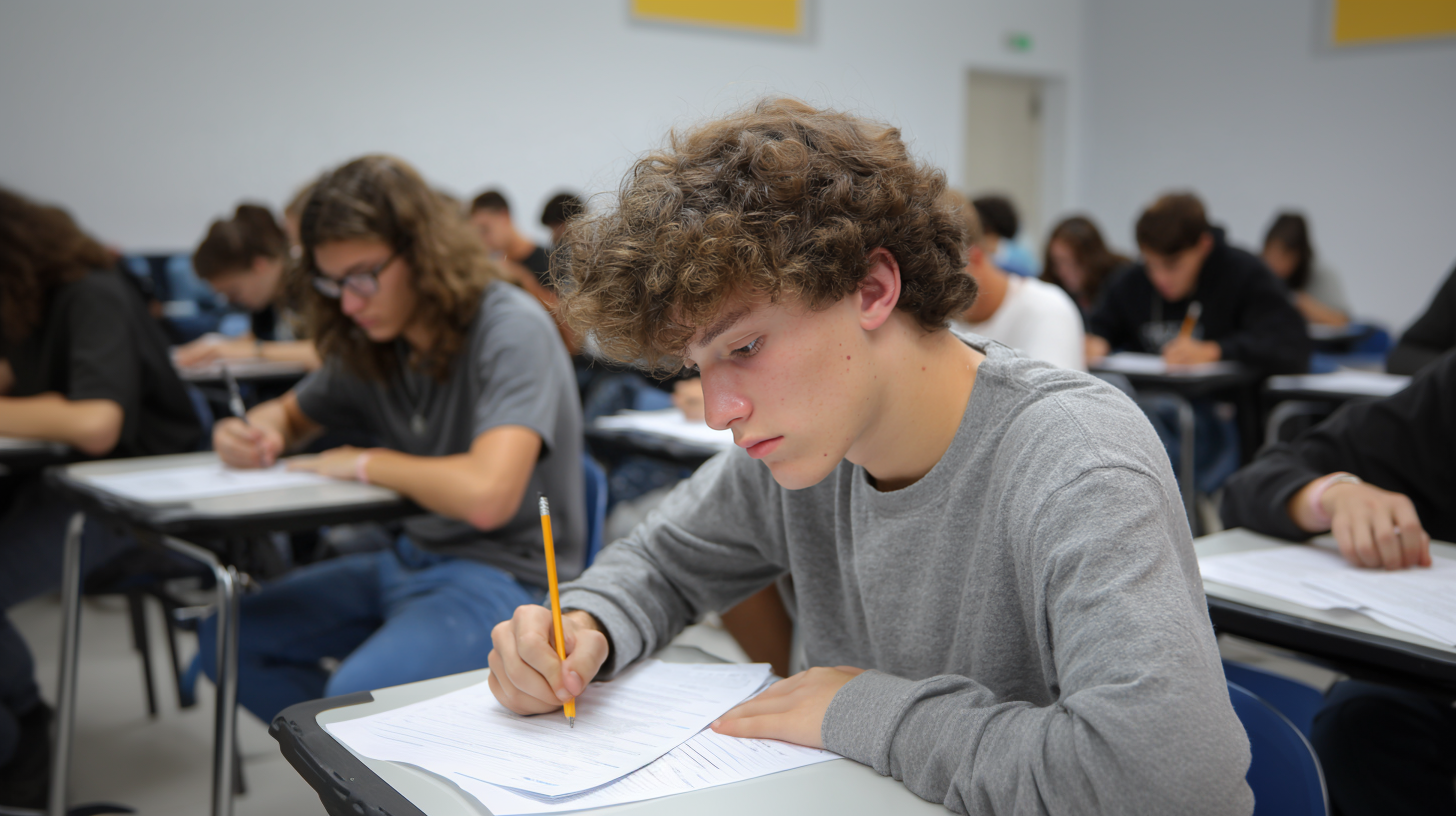 סטודנט לומד באוניברסיטה